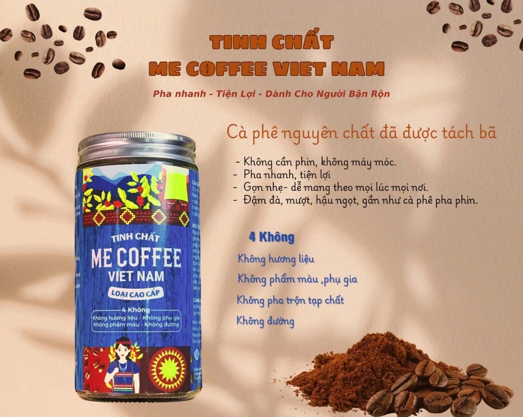 Me Coffee – Cà phê nguyên chất đã được tách bã
